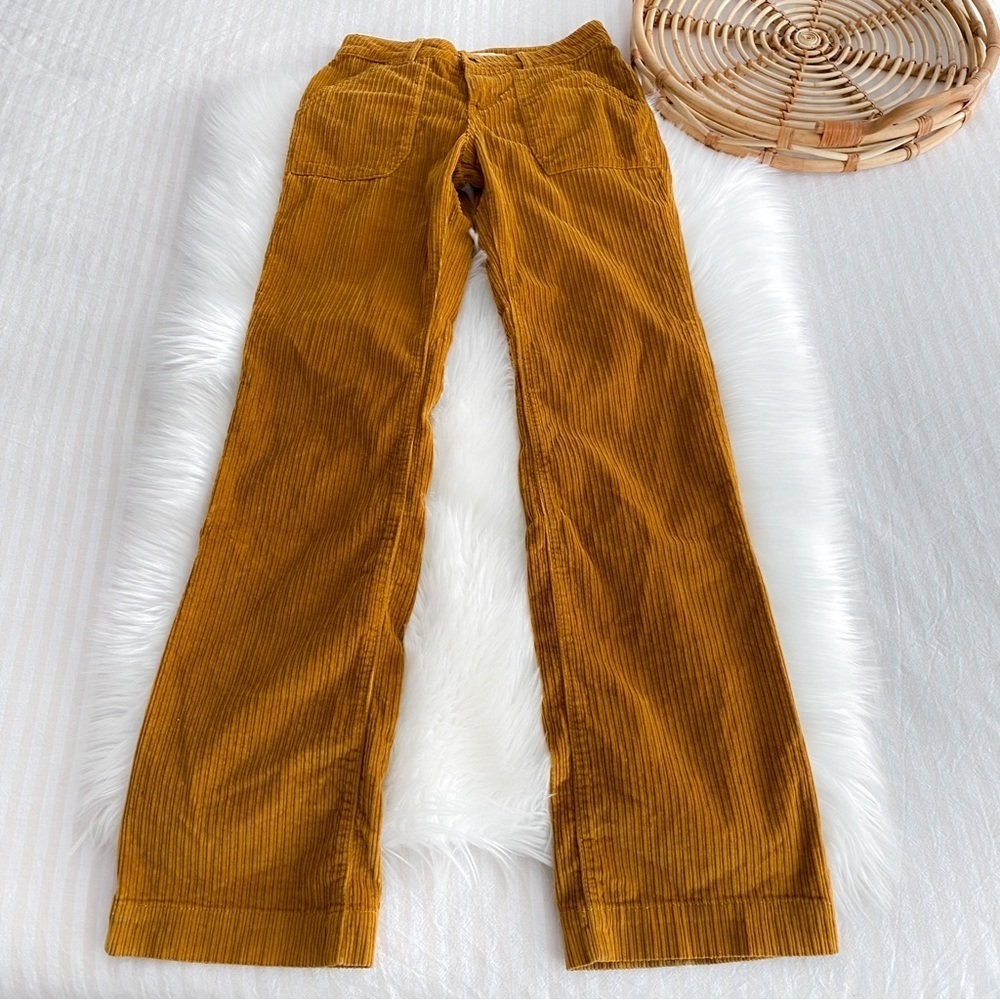 ba&sh Mustard Yellow Corduroy Wide Leg Pants - Picture 6 of 16